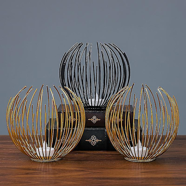 Kreativ gull jern lysekrone lysestake ornament
