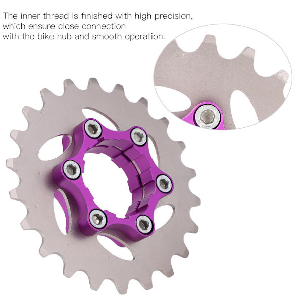 Steel Bike Single Speed ​​Cassette Freewheel Wheel Sykkeltilbehør for Bicycle22T