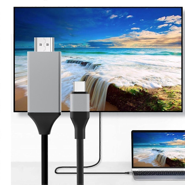Type-c Til -kompatibel Adapterkabel 30hz Højopløsningskabel Til Bærbar Tablet Projektion Samme Skærm