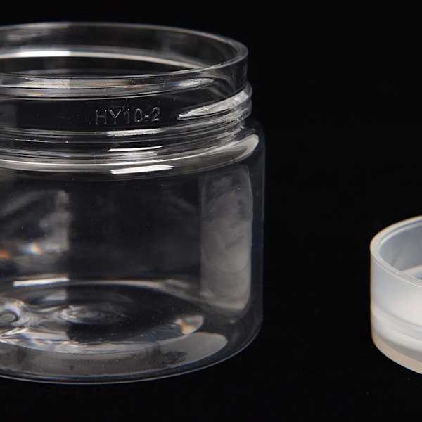 50 ml gjennomsiktige flasker med bred åpning for fiskeagn