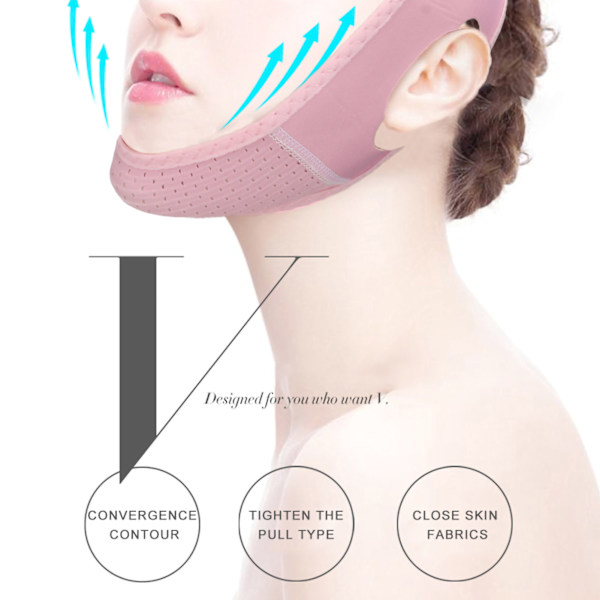 Facial Slimming Mask Slimming Bandage Ansiktsbehandling Dubbelhakvård Viktminskning Ansiktsbälten