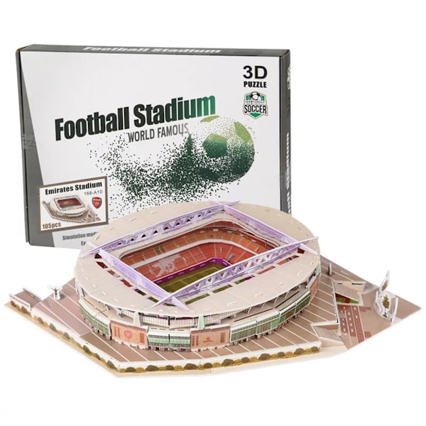 Jigsaw Puzzle 3D Football Field Model for Adults and Kid DIY 3D Building Model Bedroom Office Decoration 105Pcs Emirates Stadium