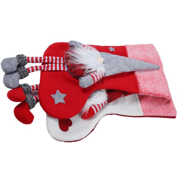 2 st julstrumpa jul ansiktslös tomte plyschdocka strumpor hängande prydnader