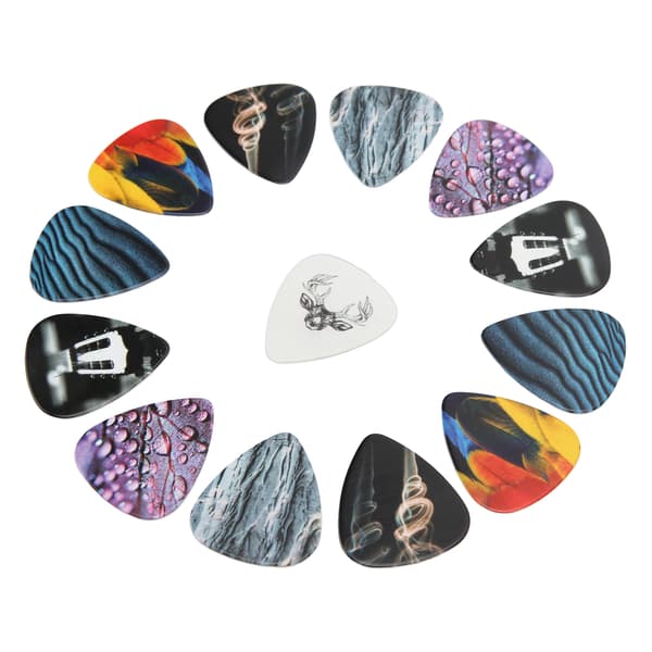 13 st Gitarrplektrum Medium Celluloid Gitarrplektrum med Låda Instrumenttillbehör Textur