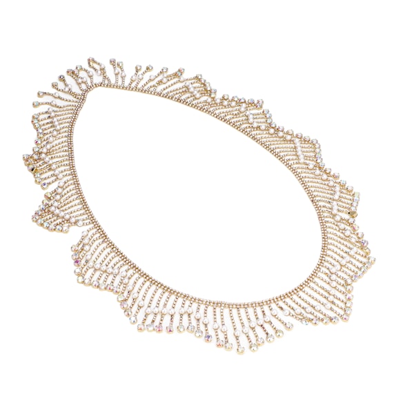 Rhinestone Fringe 1 Yard Glansig Lyster Ljus Färg Bred Applikation Utsökt Pärla Rhinestone Tassel för Kläder Väska