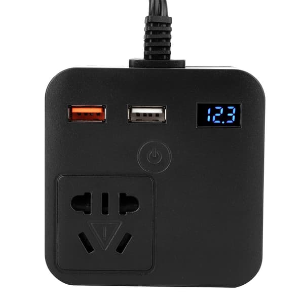 150W Bilomformer Spenningsomformer Strømomformer QC3.0 USB-lader 12V til 220V