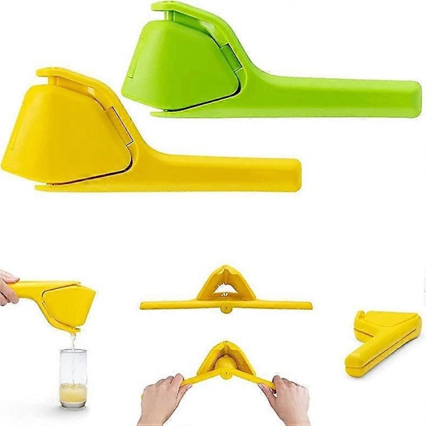 2 Stykker 23 cm Foldbar og Nem Flad Citruspresser - LemonGift