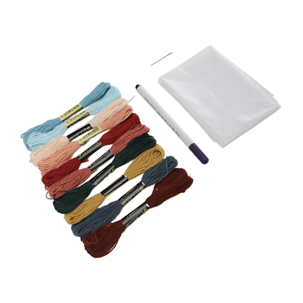 Broderigarn Kit 10 Ljusa Färger God Seghet Används Lätt Broderigarn för Armband Tofsar DIY