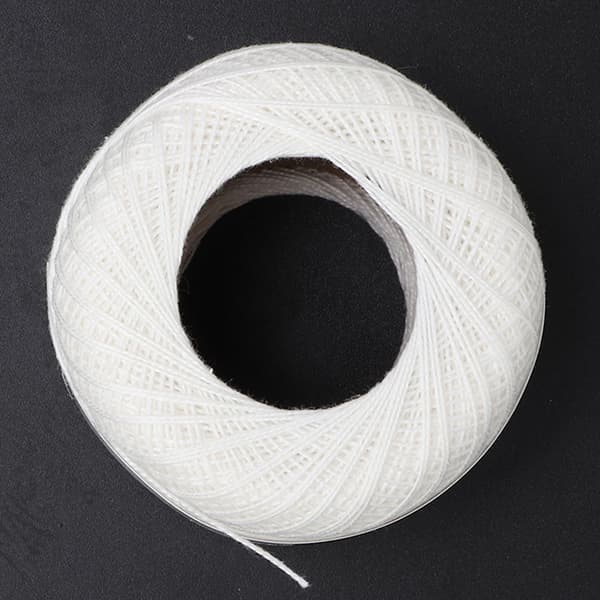 Lace Line Bomuld Håndhæklet Sommer Silke Let Tynd Line 6602 Ris Hvid6602 Ris Hvid