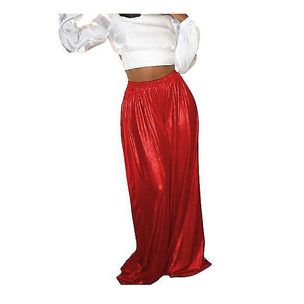 Bronze Metallic Wide Leg Bukser til Kvinder 2XL rød