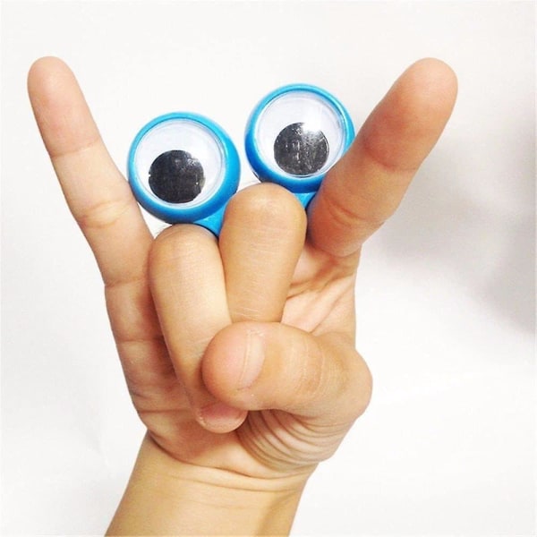 20 stk. Tilfeldige praktiske vitser Bursdagsgave Stressavlastningsleker Eye Active Ring Move Eyes Barn Fingerdukker