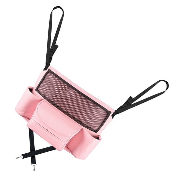 Bilsæde Ryglæn Opbevaringstaske Multifunktionel PU Læder Slidstærk Stilfuld Bilsæde Organizer til Bil Pink