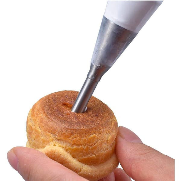 3 STK/Sæt Flødeskumsdyse i Rustfrit Stål, Sprøjteposerør, Cupcake Kagepyntningsværktøj