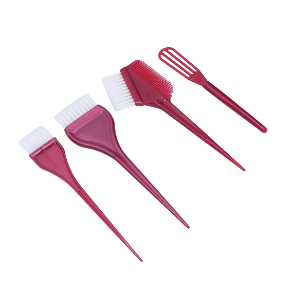 Set Ammattimainen hiustenvärjäys-värjäysharja-applikaattori säilytyspussillaWine Red
