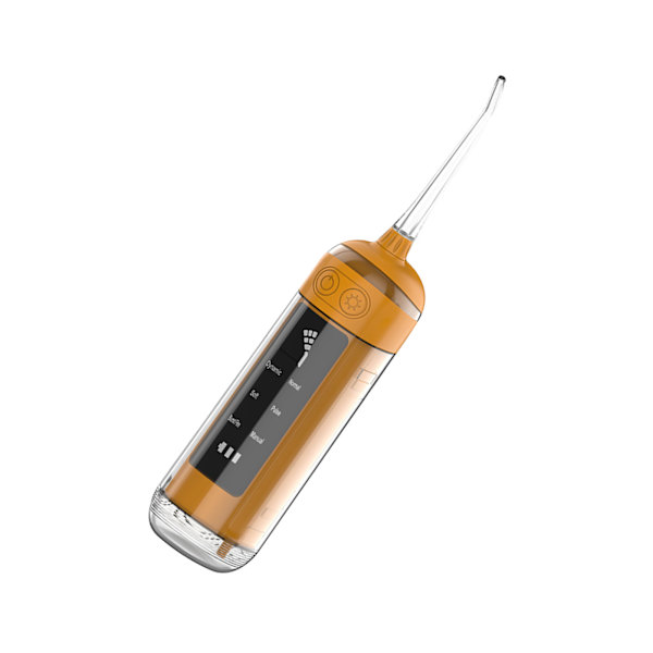 Vattentråd Flosser 6 Växlar Justerbar Utomhus Bärbar Oral Irrigator Elektrisk Tandrengörare Orange