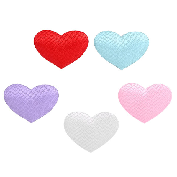 500 stk posehjerteformet dekorasjon bryllupsdag Valentinsdag festutstyr (2,1 cm flerfarget 500 stk pose)