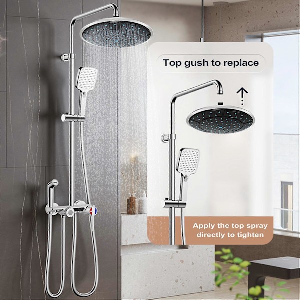 1 stk. 25 cm plastik rund form brusekabine topbruser