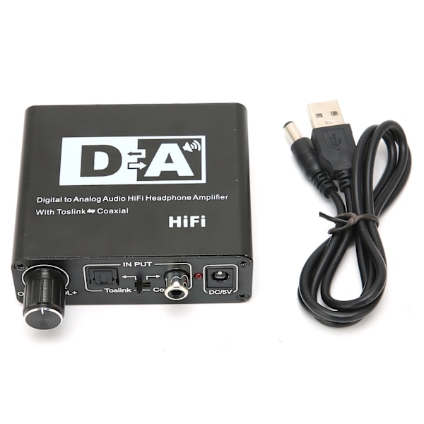 Digital til analog konverter HD AC digital til analog L/R RCA konverter med volumkontroll for HDTV