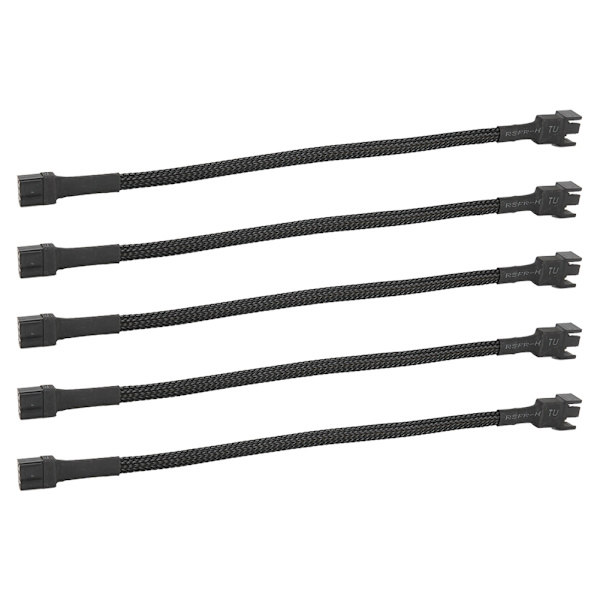 5st 4-Pin Förlängningskabel för Dator Moderkort CPU Fläkt PC Flätad Rep Adapter