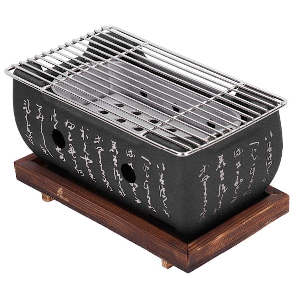 Japansk grillgrill Mini hushålls aluminiumlegering träkol Grill spis ugn Tillbehör