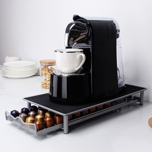 Kaffekapselholder, skuffeopbevaring, multifunktionel pod-boks, kaffeorganisatorhylde