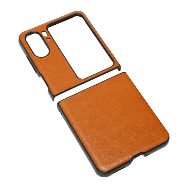 Taitettavan näytön phone case Trendikäs mukava puhelimen cover Oppo Find N2 Flip Brown -puhelimelle