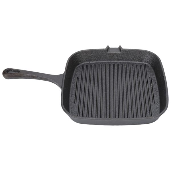 Grillpanne Nonstick Design Varmebestandig håndtak Rask varmeledning Jernstripe stekepanne for hjemmekjøkken 22 cm