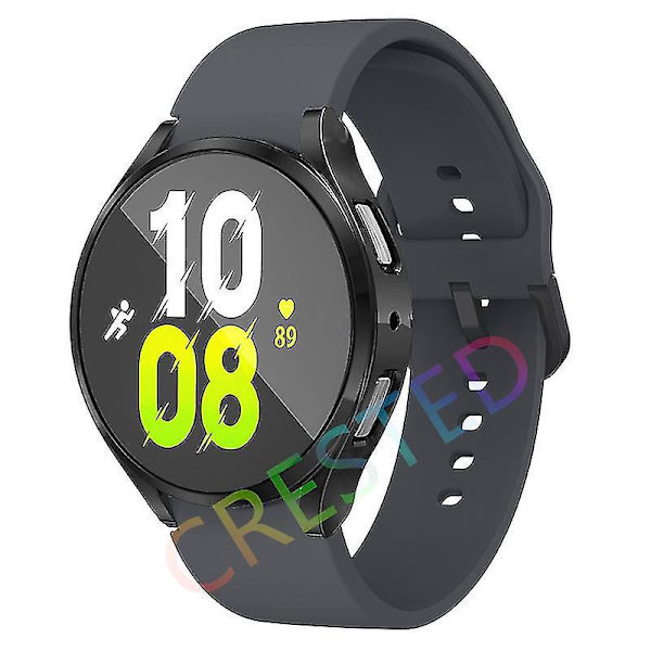 Samsung Galaxy Watch Silikon Sport Armbånd Rem for Watch 5/4/Pro 45mm/44mm/42mm/40mm - Grafittgrå