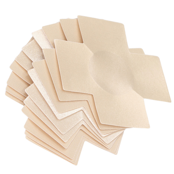 10 par Satin Nipple Pasties för kvinnor Cross Shape Disponibel Bröstnipple Covers