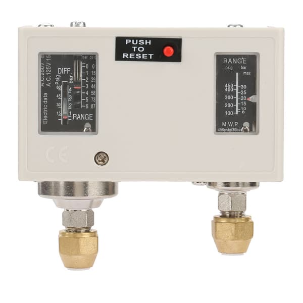 Elektronisk R1/4\" 15A 250V Dobbel Trykkontrollbryter Smart Pumpe Trykkontroller