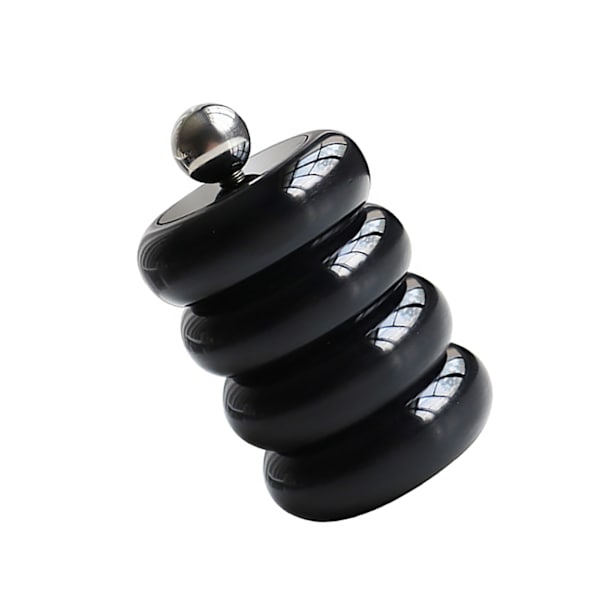 Nordisk stil Qtip-holder Dispenser Desktop Støvsikker Bomuldspind Opbevaringsbeholder Donut Form Makeup Opbevaringsboks med låg Sort 4 lag