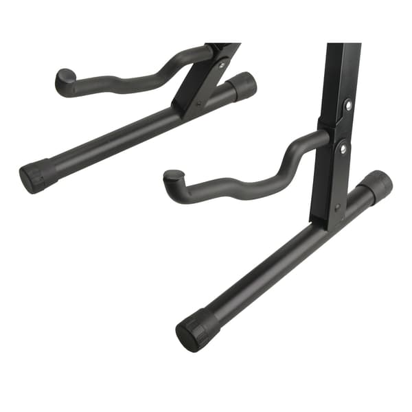 Guitar Stand Jern Materiale Sort Sammenfoldelig Unikt Design Stabil Guitar A Ramme Bas Display Holder