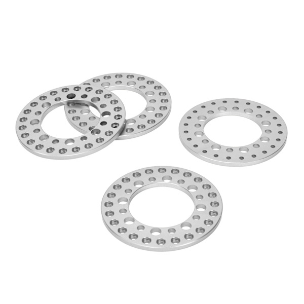 4st 1,9 tums hjul yttre pärllåsring aluminiumlegering Återanvändbara RC-tillbehör för Traxxas 1/10 RC-bil Silver