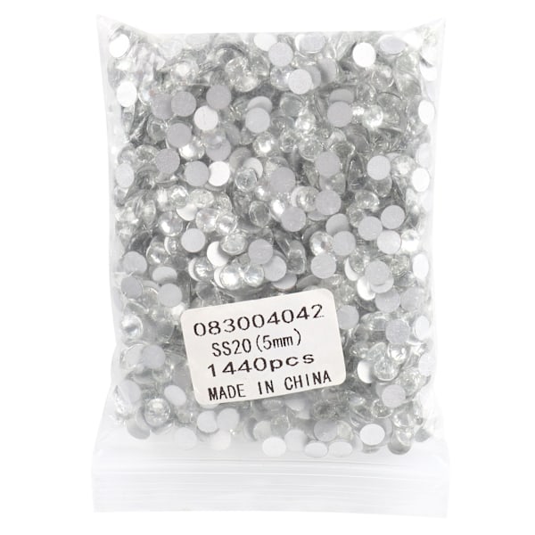 1440 st Rhinestones glänsande Hotfix Flatback brett applikation DIY nagel Rhinestones för hantverkTransparent