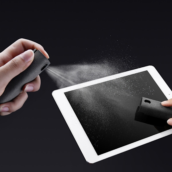 10 ml pekskärm dimma rengöring 2 i 1 bärbar skärm rengöringsspray torka för mobiltelefoner för IOS surfplatta för datorer grå