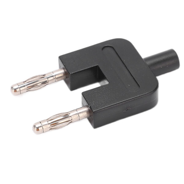 U35 U-formad kortslutning banankontakt Adapter hona till 2 hankontakt svart 4 mm