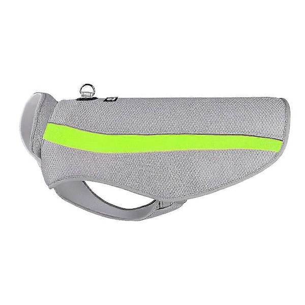 Kylväst för Hund Andningsbar Mesh Hundjacka, Justerbar Kylväst Sele för Stora Mellanstora Hundar Sommarkyla -CHSZ 6XL Grön