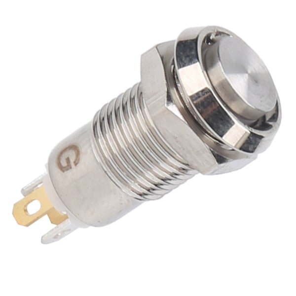 8 mm trykknappbryter IP65 vanntett trykknappstartbryter i rustfritt stål 3 V rød