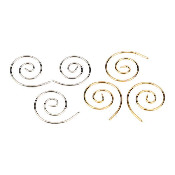6 st spiralkabel sticknål rostfritt stål tålig lättvikts böjd gobeläng nålar för halsduk Sjal kofta