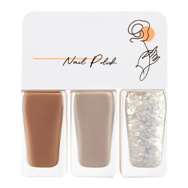 3-pack nagellackset på vattenbasis för kvinnor, lätt att ta bort, snabbtorkande nagellack för dejting, halloweenfest T05