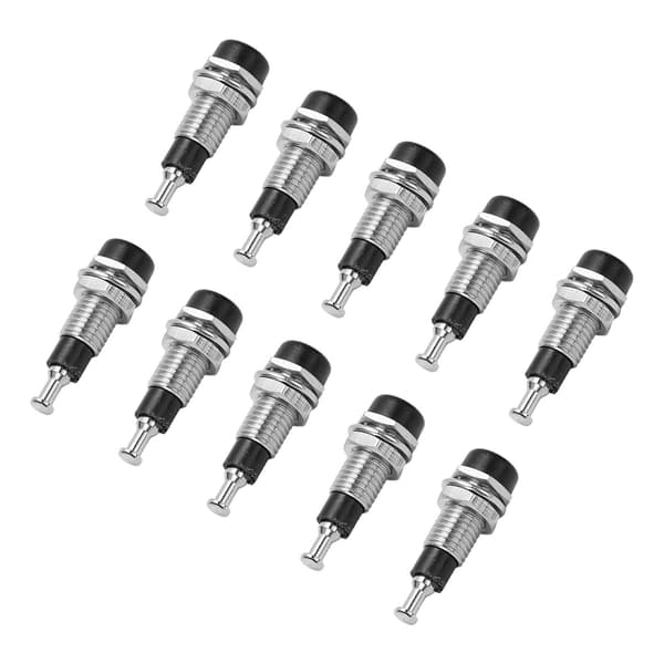 J.40006 10 stk/sæt 2 mm forniklet banan hun jack stik panelmontering bindepost sort