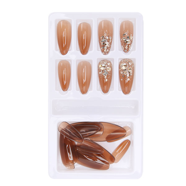 Gradient Fake Nails Tips Ferdig Fargede False Nails Tips Fake kunstig trykk på neglerF745-2