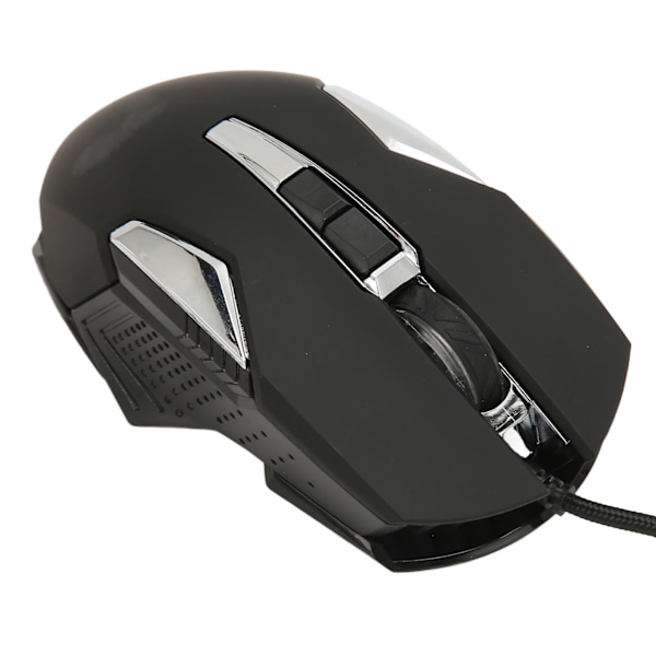 RGB Gaming Mus 7200 DPI Programmerbara Knappar Bakgrundsbelysning Programvarstöd DIY Snabbrandknapp USB Trådbunden Spelmus Svart