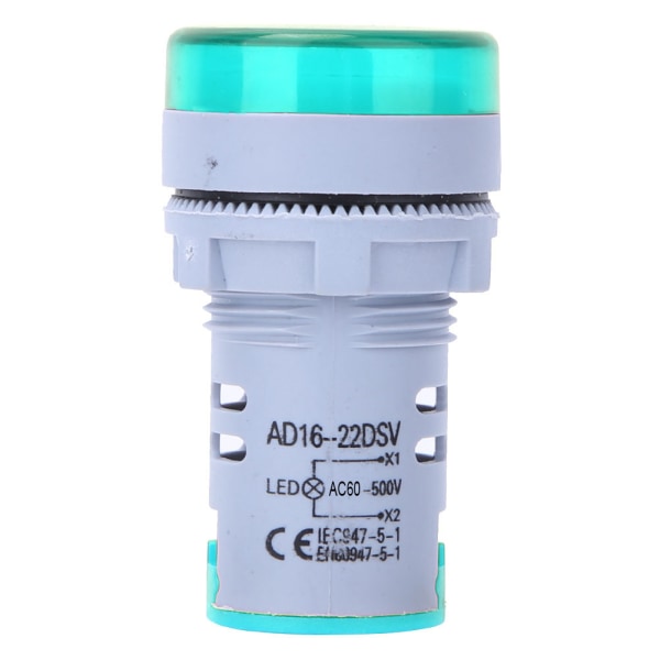 AD16-22DS LED-indikatorlys Digital Display Voltmeter AC 60V-500V Spenning MeterGrønn