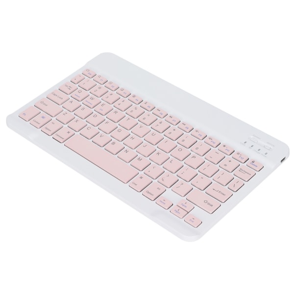 Trådløst tastatur 10 tommer UltraSlim NonSlip Design Silent Type Hurtigt bærbart tastatur til Android IOS/Windows (Pink)
