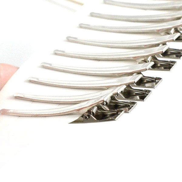 300 STK Metal Duck Billed Hårklemmer Håndlagde DIY Metal Curl Clips for kvinner Styling