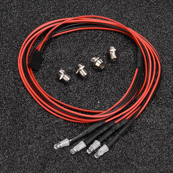 4 STK Forlygter RC Tilbehør LED Lys til Model Drift Bil