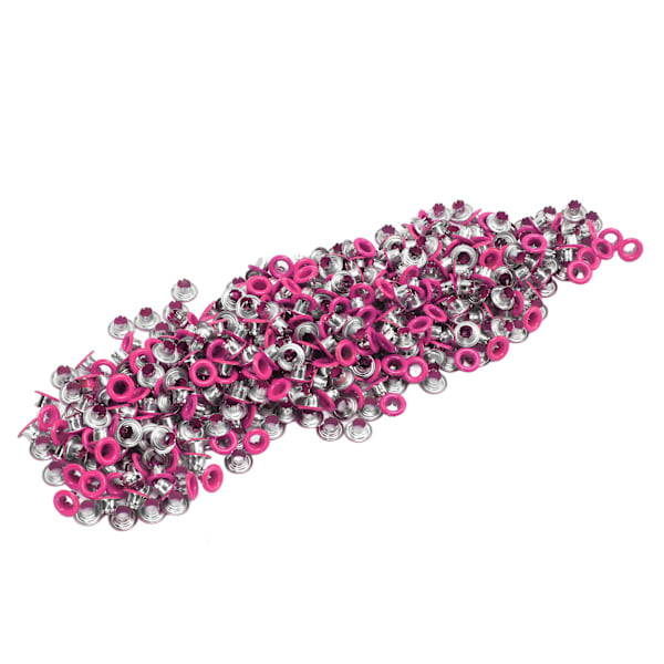 500 stk trykknapper i jernmateriale, flate, glatte, lyse overflater, lette, fargerike syknapper YK4/5C28 (rosa rød)