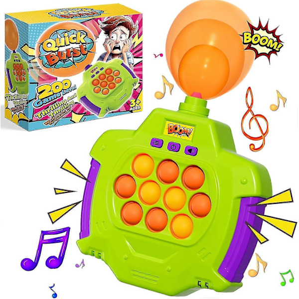 Elektroniskt Pop-spel för Barn och Vuxna, Snabbt Tryck Bubblor Spelkonsol, Handhållet Pop Elektronisk Sensorisk Klämleksak för Barn i Åldern 4-12 -CHN