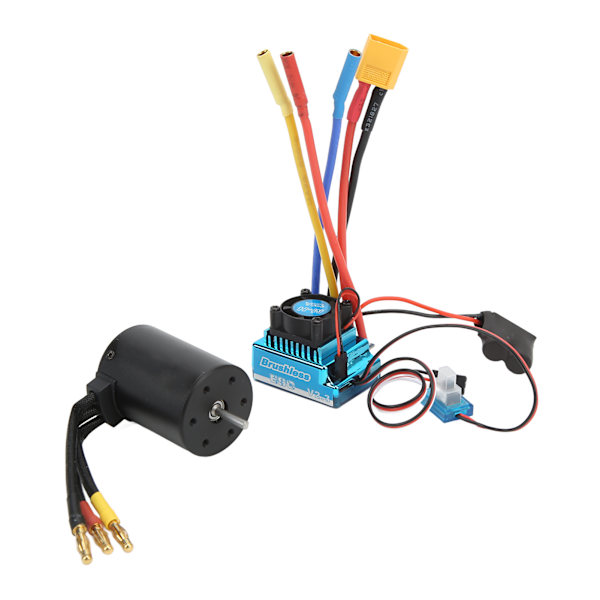 3650 2300KV Borstlös Motor med 120A Borstlös ESC Elektronisk Hastighetsregulator för 1/8 1/10 RC Bil